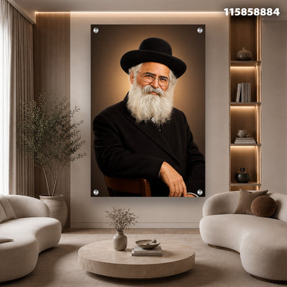 תמונה של דיוקן על קיר בסלון - תמונות לבית - צבעים חום ואפור