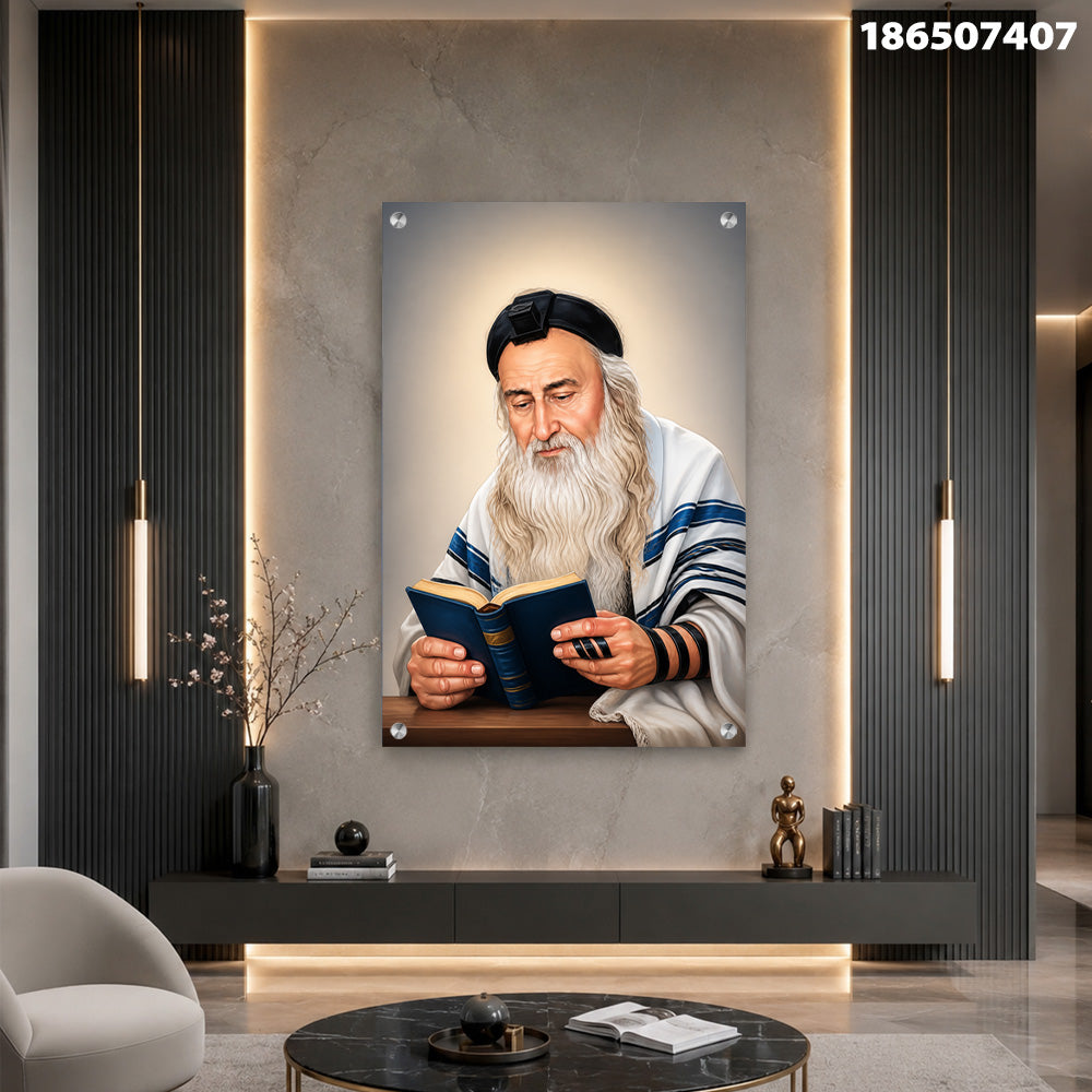 תמונות זכוכית - רבי מאיר בתפילה תמונות זכוכית לסלון תמונות לבית תמונות קיר הדפסה על זכוכית