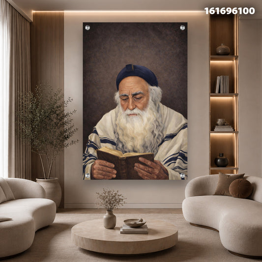 צייר שוטר יושב וקורא - תמונות נוי - צבעים חומים ולבנים
