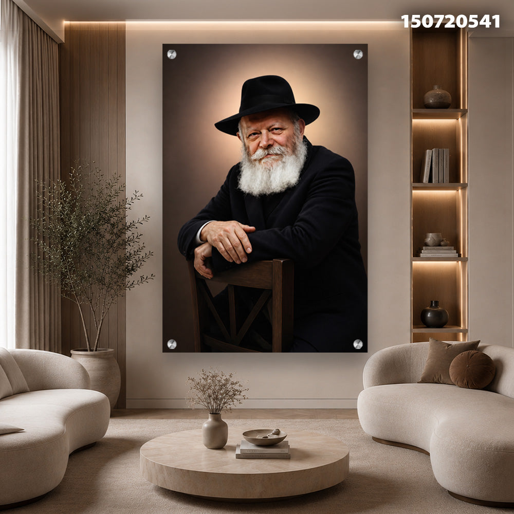 דיוקן בסלון - תמונות לסלון - צבעים חום, שחור ולבן