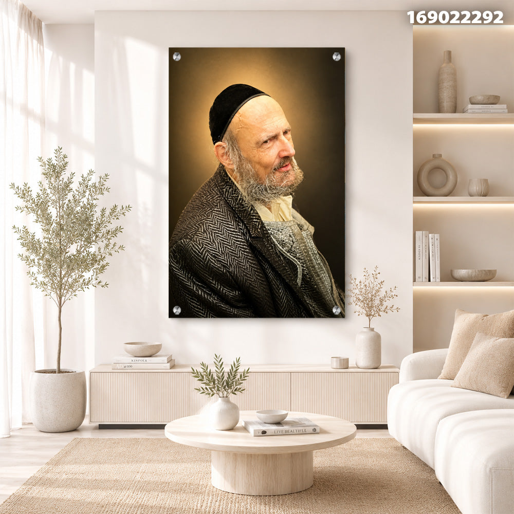 דיוקן על הקיר - תמונות לבית - צבעים חום וזהב