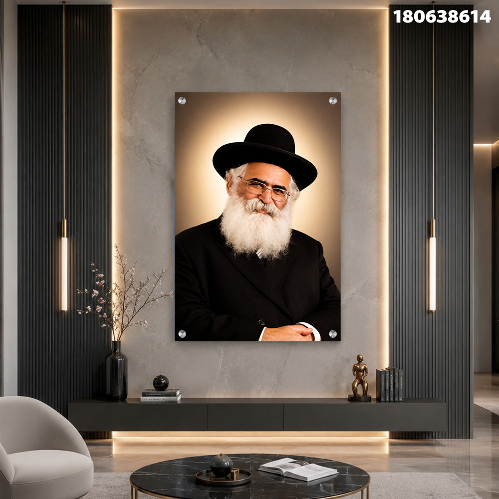 תמונה של פורטרט על קיר המטבח - תמונות נוי - צבעים חום וקרם