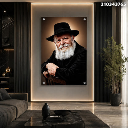 תמונה של גבר מחייך - תמונות נוי - צבעים חום ושחור