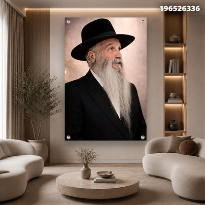 תמונה של אדם עם זקן ולבוש שחור - תמונות קיר - גוונים חומים
