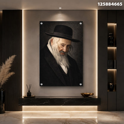 תמונה של פורטרט על קיר - תמונות קיר - צבעים בשחור ולבן