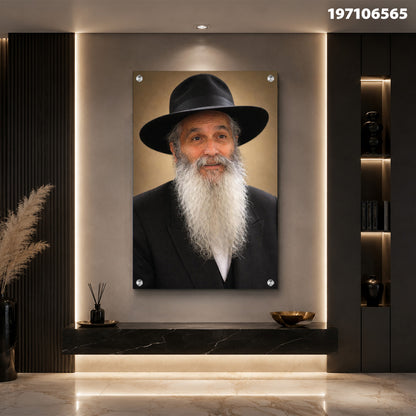 תמונה של פורטרט על הקיר - תמונות נוי - צבעים שחור ואפור