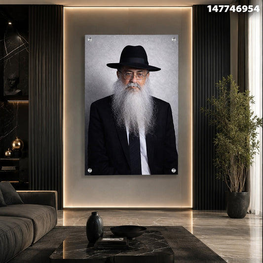 תמונה של פורטרט על הקיר - תמונות קיר - צבעי אפור ושחור