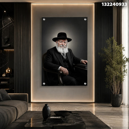 תמונה של איש מבוגר עם זקן - תמונות קיר - צבעים כהה ואפור