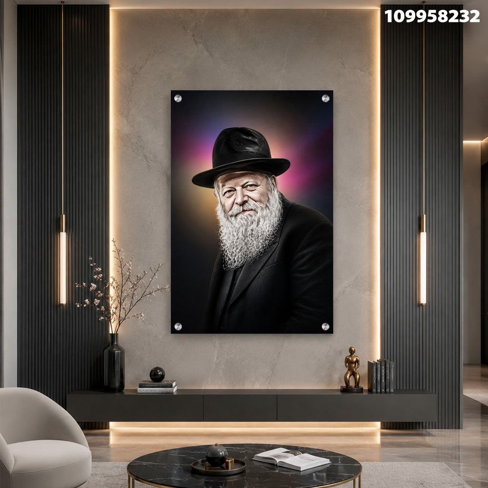 תמונה של פורטרט על קיר - תמונות קיר - צבעים חום ושחור