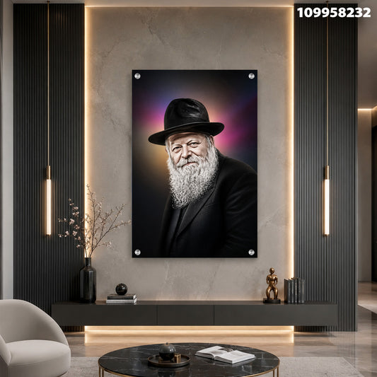 תמונה של פורטרט על קיר - תמונות קיר - צבעים חום ושחור