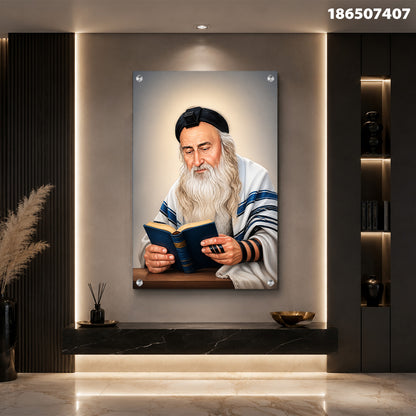 רבי קורא ספר - תמונות נוי - צבעים בכחול