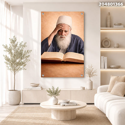 איש קורא בספר - תמונות נוי - צבעים חומים