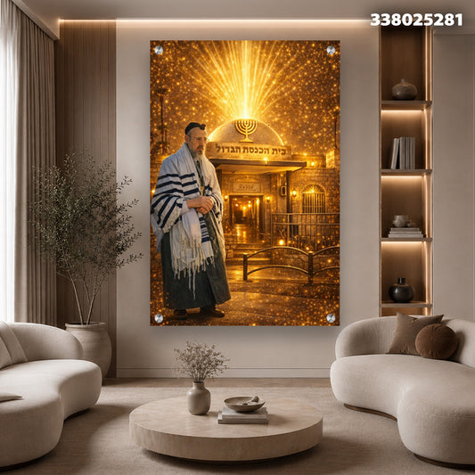 תמונה ס spiritually עם אדם בבגד חסידי - תמונות לבית - צבעים זהב