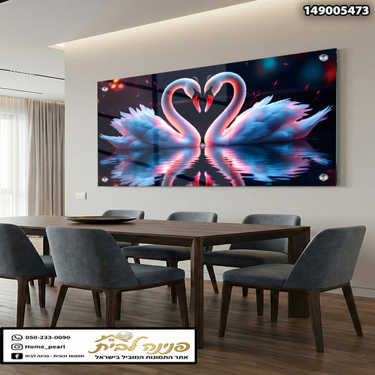 תמונה של ברווזים על רקע מים - תמונות לבית - צבעים בתמונה