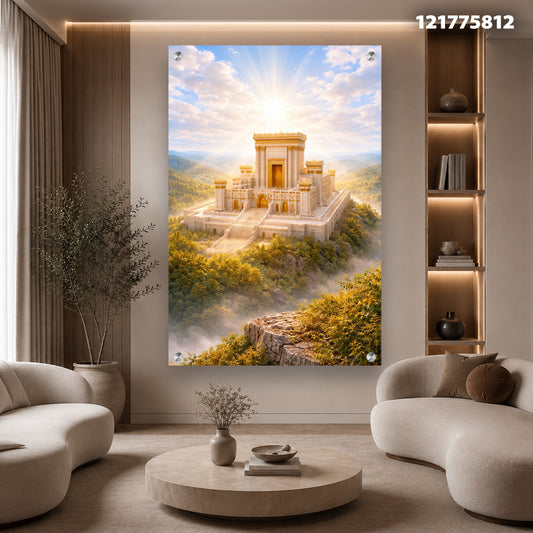 תמונה של מקדש מעוצב בסלון - תמונות נוי - צבעים חמים וירוקים