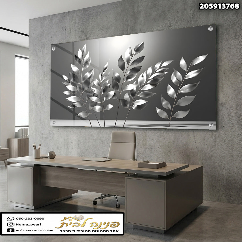 תמונה של עיצוב קיר מודרני - תמונות קיר - צבעים metallic ו-gray