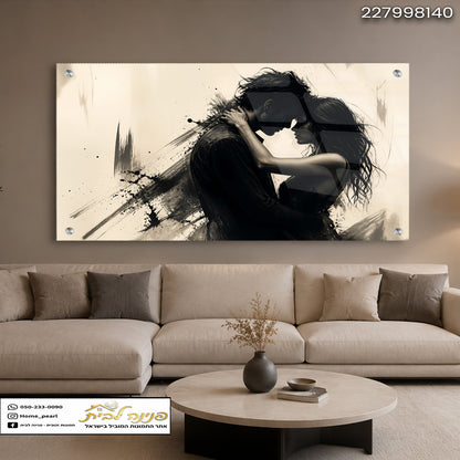 עיצוב מופשט רומנטי בסלון מודרני