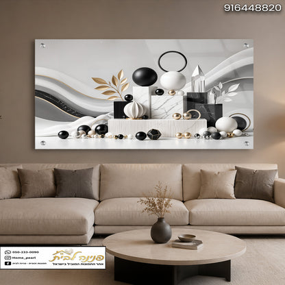 עיצוב מופשט ומרהיב בסלון מודרני - תמונות נוי