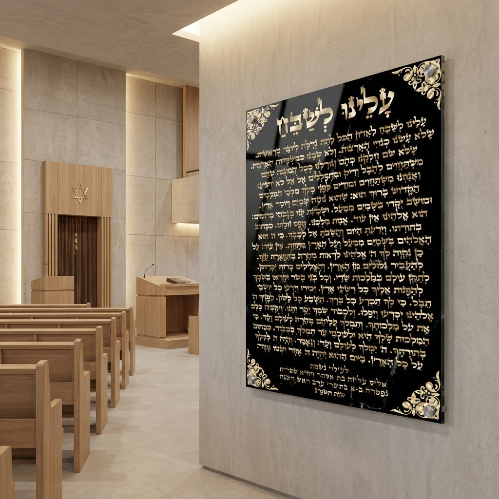 עלינו לשבח זהב על שחור
