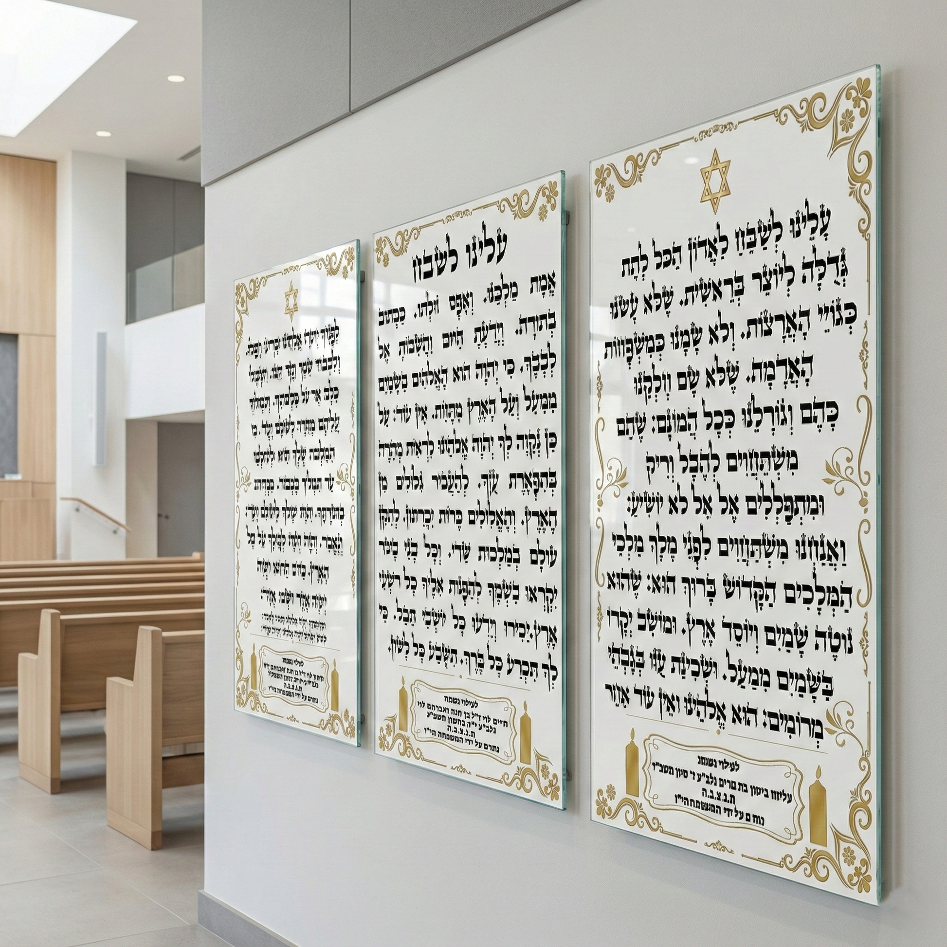ברכת עלינו לשבח בזהב יוקרתי