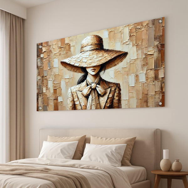 אומנות נשית אלגנטית בגווני בז' – תמונות לבית