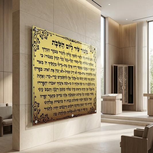 מזמור שיר ליום השבת בזהב יוקרתי