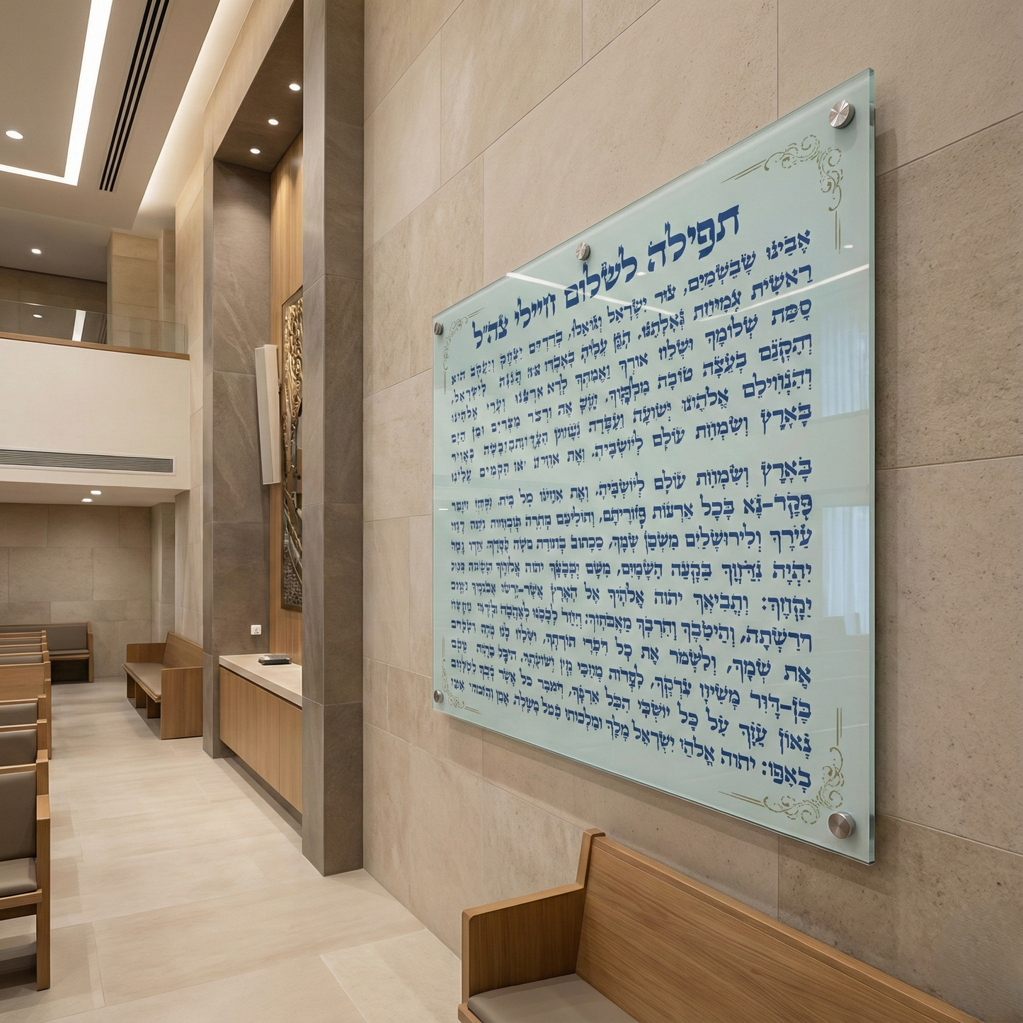 הדפסה על זכוכית - תפילה לשלום חיילי צה