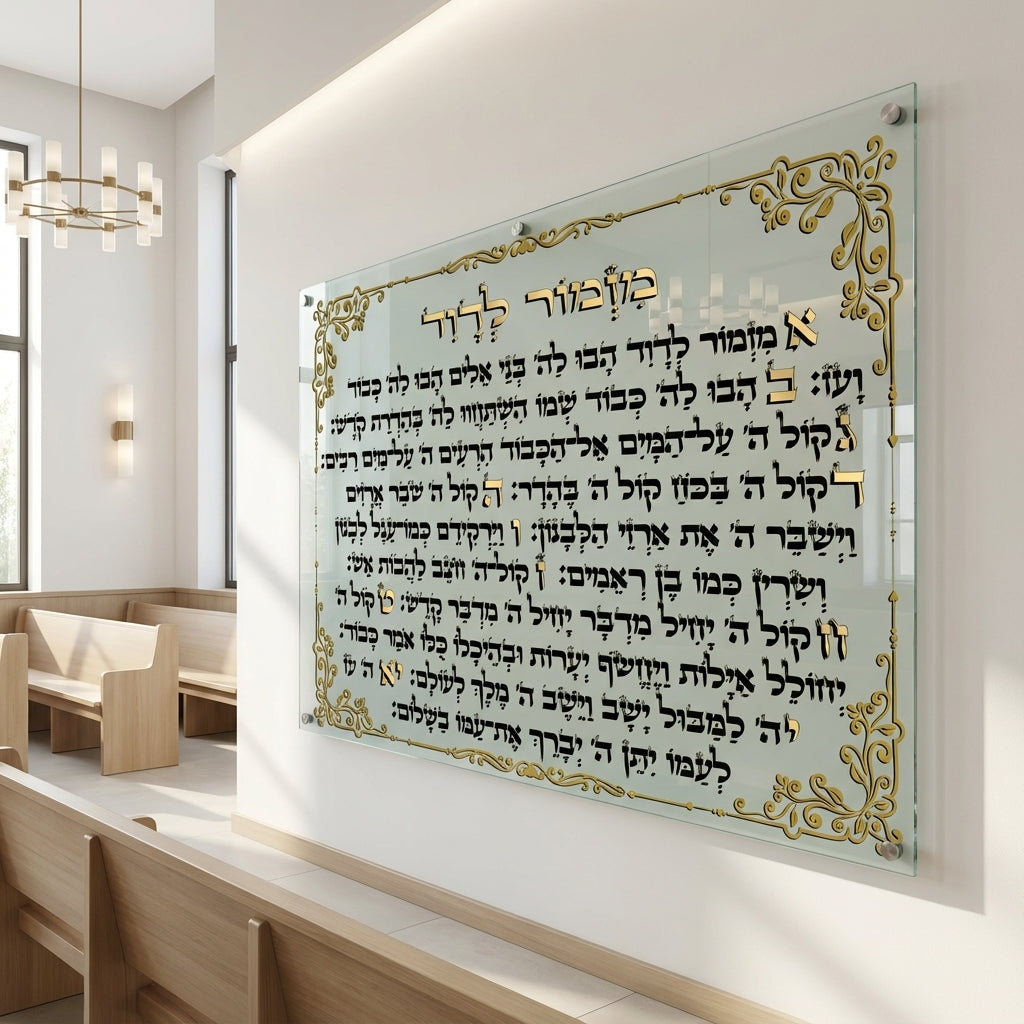 מזמור לדוד על זכוכית יוקרתית