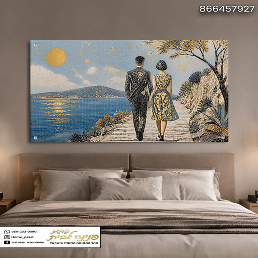 תמונה מעוצבת של זוג ליד הים Schlafzimmer