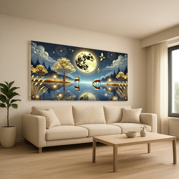 איילים לאור ירח – תמונות זכוכית