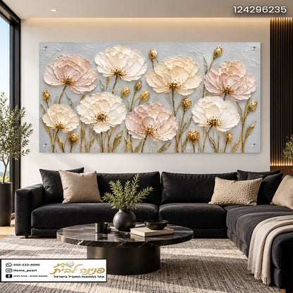עיצוב פרחים מרהיב בסלון המודרני