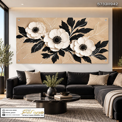 עיצוב פרחים ייחודי בסלון מודרני - תמונות נוי