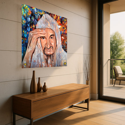 תמונת הבאבא סאלי בצבעים חיים – תמונות זכוכית יוקרתיות לבית