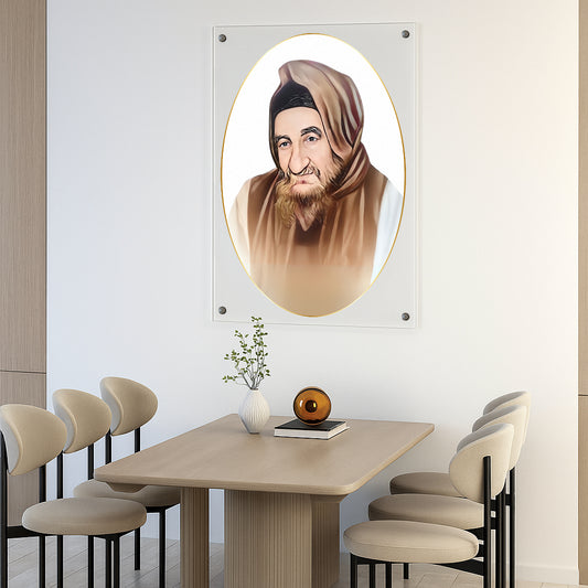 הבאבא סאלי בגווני זהב רכים – תמונות זכוכית יוקרתיות לבית