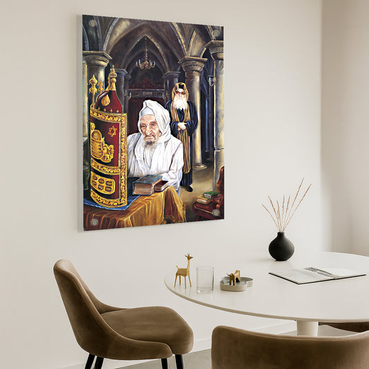 הבאבא סאלי עם ספר תורה – תמונות זכוכית