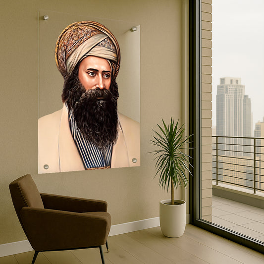 הבן איש חי בעיצוב זהוב חמים – תמונות זכוכית יוקרתיות