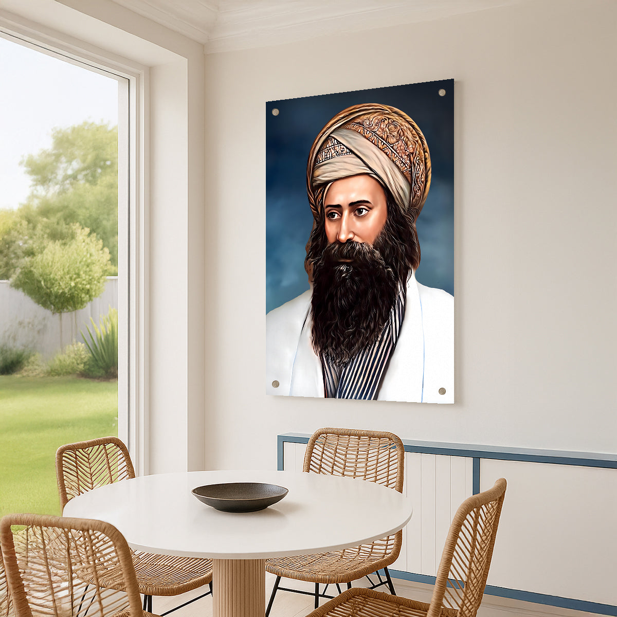 הבן איש חי בעיצוב בהיר ולבן – תמונות זכוכית