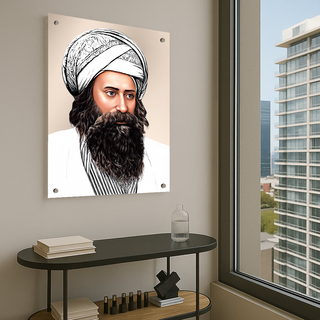 הבן איש חי בעיצוב לבן טהור – תמונות זכוכית יוקרתיות