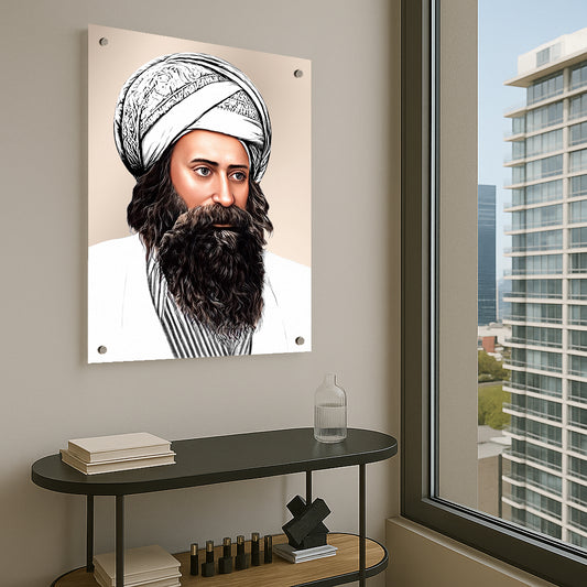 הבן איש חי בעיצוב לבן טהור – תמונות זכוכית יוקרתיות