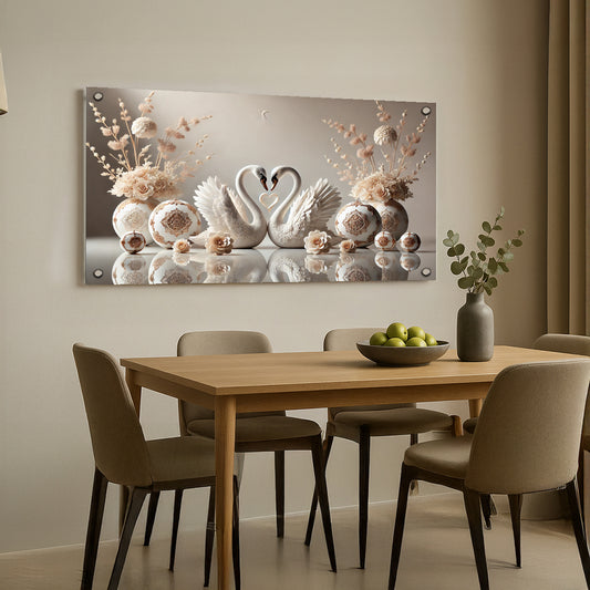 ברבורים לבנים קלאסיים – תמונות זכוכית