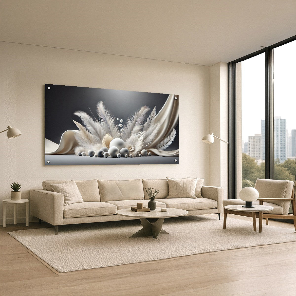 נוצות שנהב ומשי – תמונות לסלון