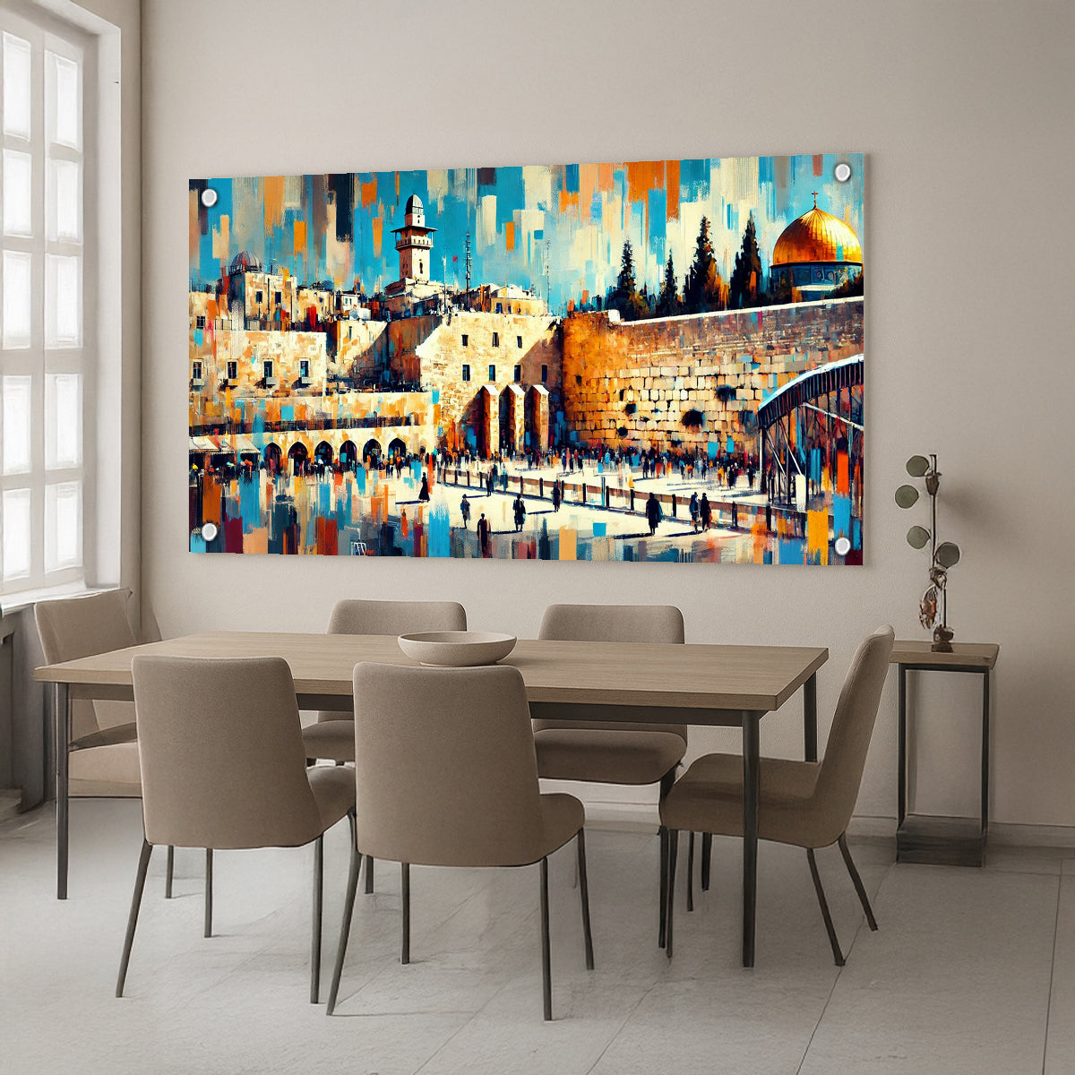 הכותל המערבי בצבעי ירושלים – תמונות זכוכית