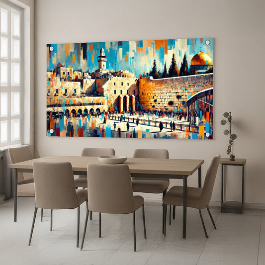 הכותל המערבי בצבעי ירושלים – תמונות זכוכית