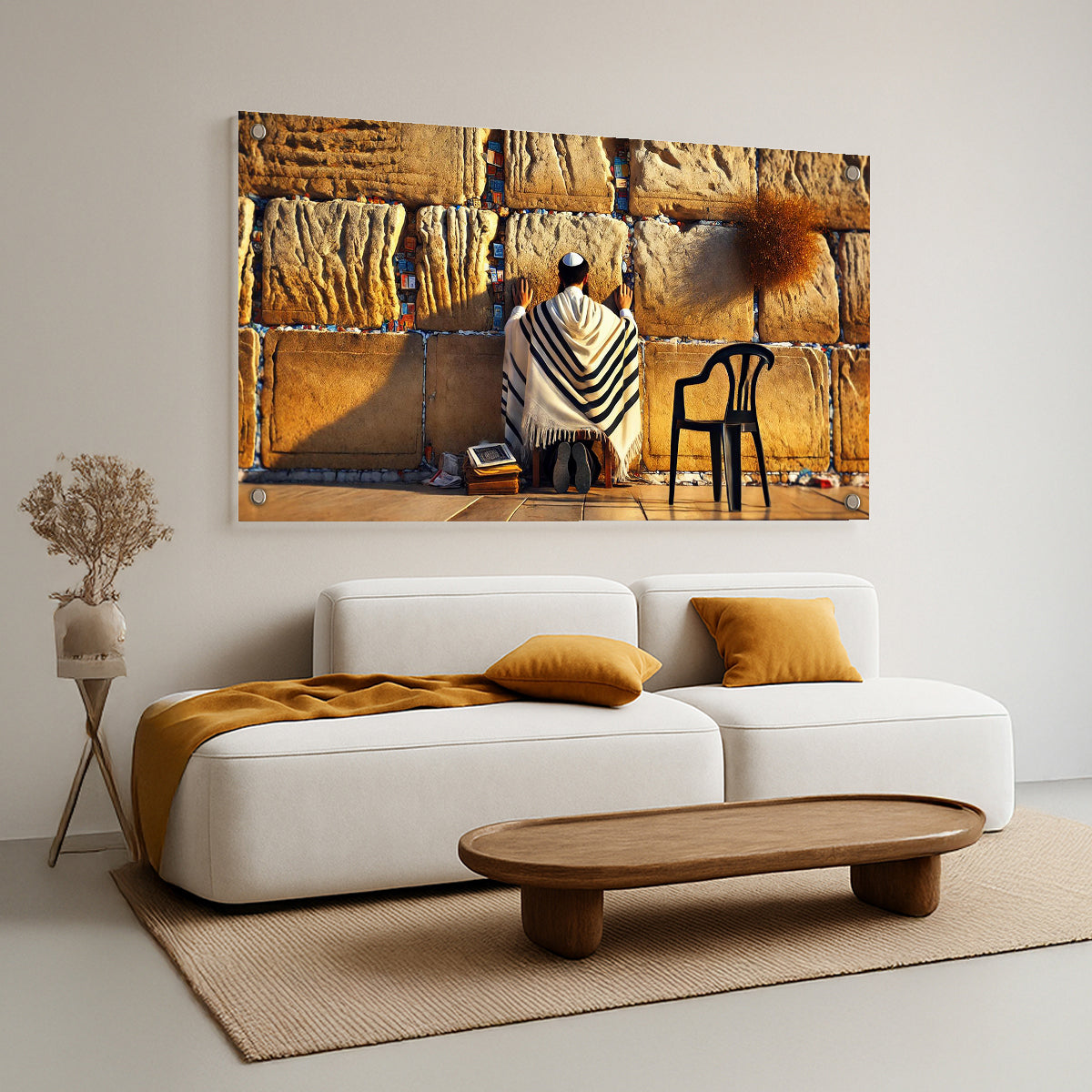 מתפלל בטלית מול הכותל – תמונות נוי