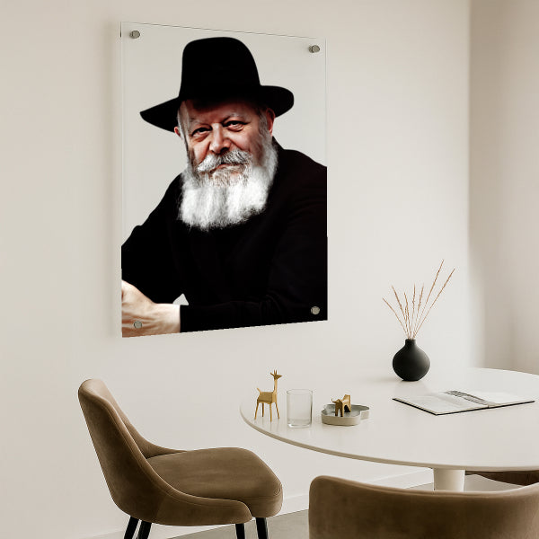 הרבי מחב״ד בעיבוד צבעוני רך – תמונות לבית