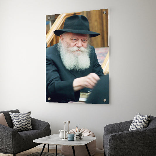 הרבי מחב״ד דיוקן עוצמתי – תמונות זכוכית