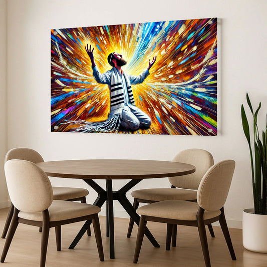 תפילה באור עוצמתי – תמונות זכוכית