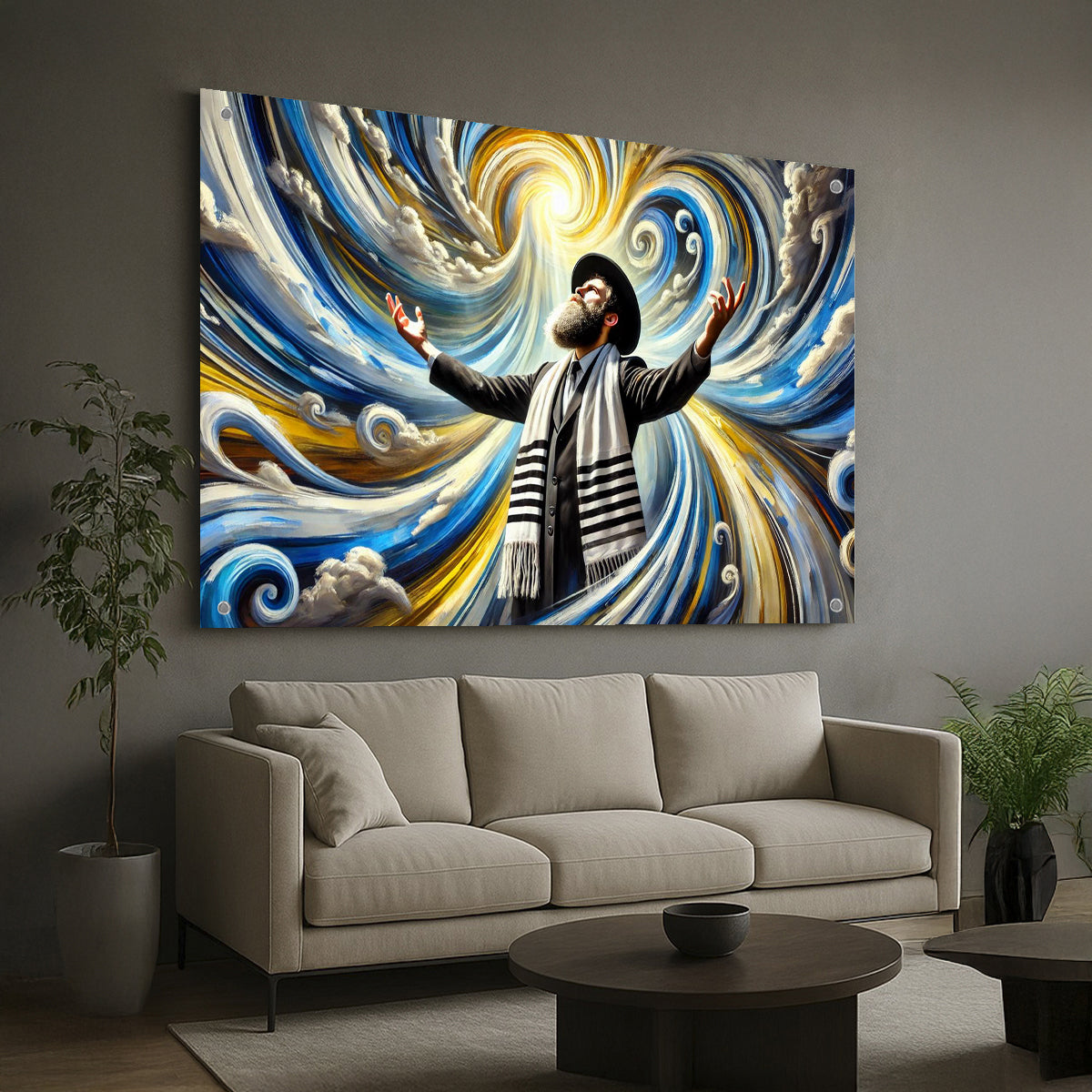 תפילה באור השמיים – תמונות זכוכית