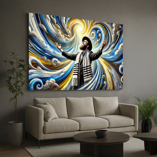 תפילה באור השמיים – תמונות זכוכית