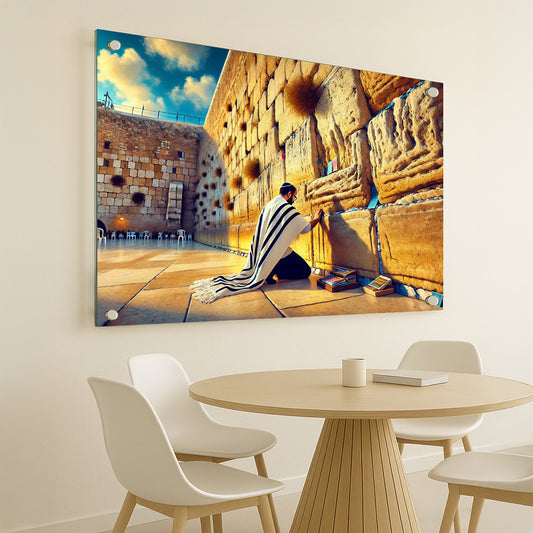 מתפלל בטלית מול הכותל – תמונות לבית